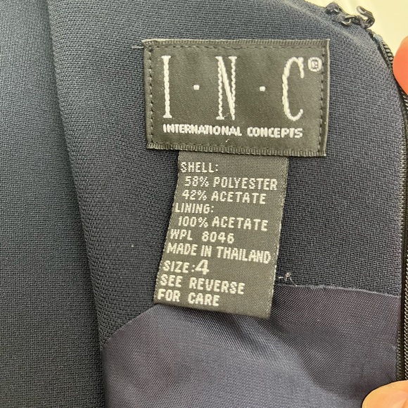 INC Gorgeous Navy Blue Dress - Picture 6 of 7